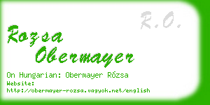 rozsa obermayer business card
