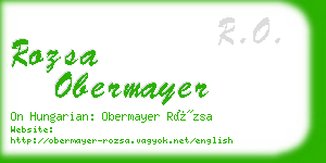 rozsa obermayer business card